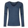 T-shirt manches longues col V Femmes - HB/heather blue (1560_G1_G_UE.jpg)