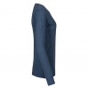T-shirt manches longues col V Femmes - HB/heather blue (1560_G3_G_UE.jpg)