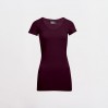Slim Fit V-Neck T-shirt "long" Plus Size Women - BY/burgundy (3087_L1_F_M_.jpg)