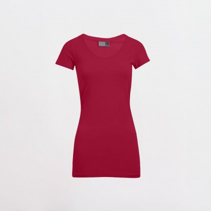 Slim-Fit V-Ausschnitt T-Shirt "Lang" Plus Size Frauen - CB/cherry berry (3087_L1_F_OE.jpg)