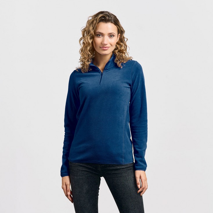 Recycled Fleece Troyer Sweatshirt Frauen - FN/french navy (7925_E1_D_J_.jpg)