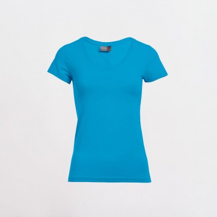 Slim-Fit V-Ausschnitt T-Shirt Plus Size Frauen - 46/turquoise (3086_L1_D_B_.jpg)