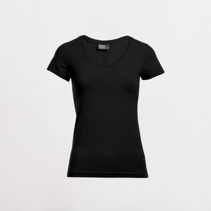 Slim-Fit V-Ausschnitt T-Shirt Plus Size Frauen - 9D/black (3086_F1_G_K_.jpg)