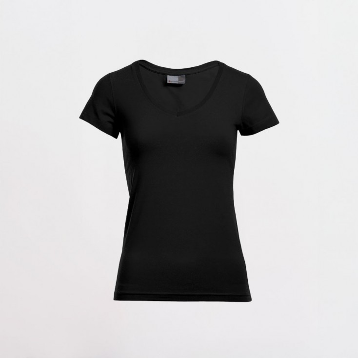 Slim Fit V-Neck T-shirt Plus Size Women - 9D/black (3086_F1_G_K_.jpg)